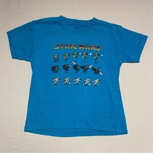 Star Wars Blue Short Sleeve Tee Shirt Boy’s 7 Medium Top TShirt Summer Jedi